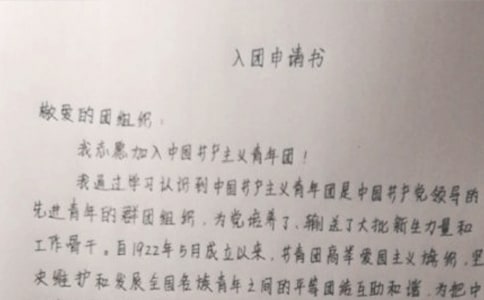 初二入團(tuán)申請(qǐng)書(shū)350字