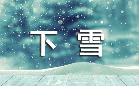 下雪了作文(優)
